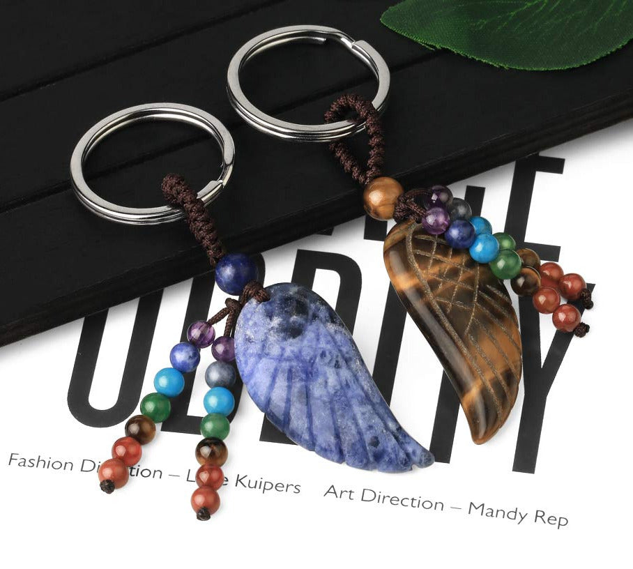 7 Chakras Natural Healing Crystal Keychain