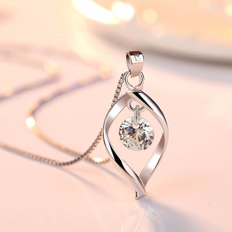 zircon retro simple pendant necklace