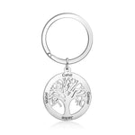 Personalized Tree of Life Stainless Steel Keychains