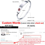 Vnox Free Engraving Stainless Steel Medical Alert ID Bangle Personalized Bracelet