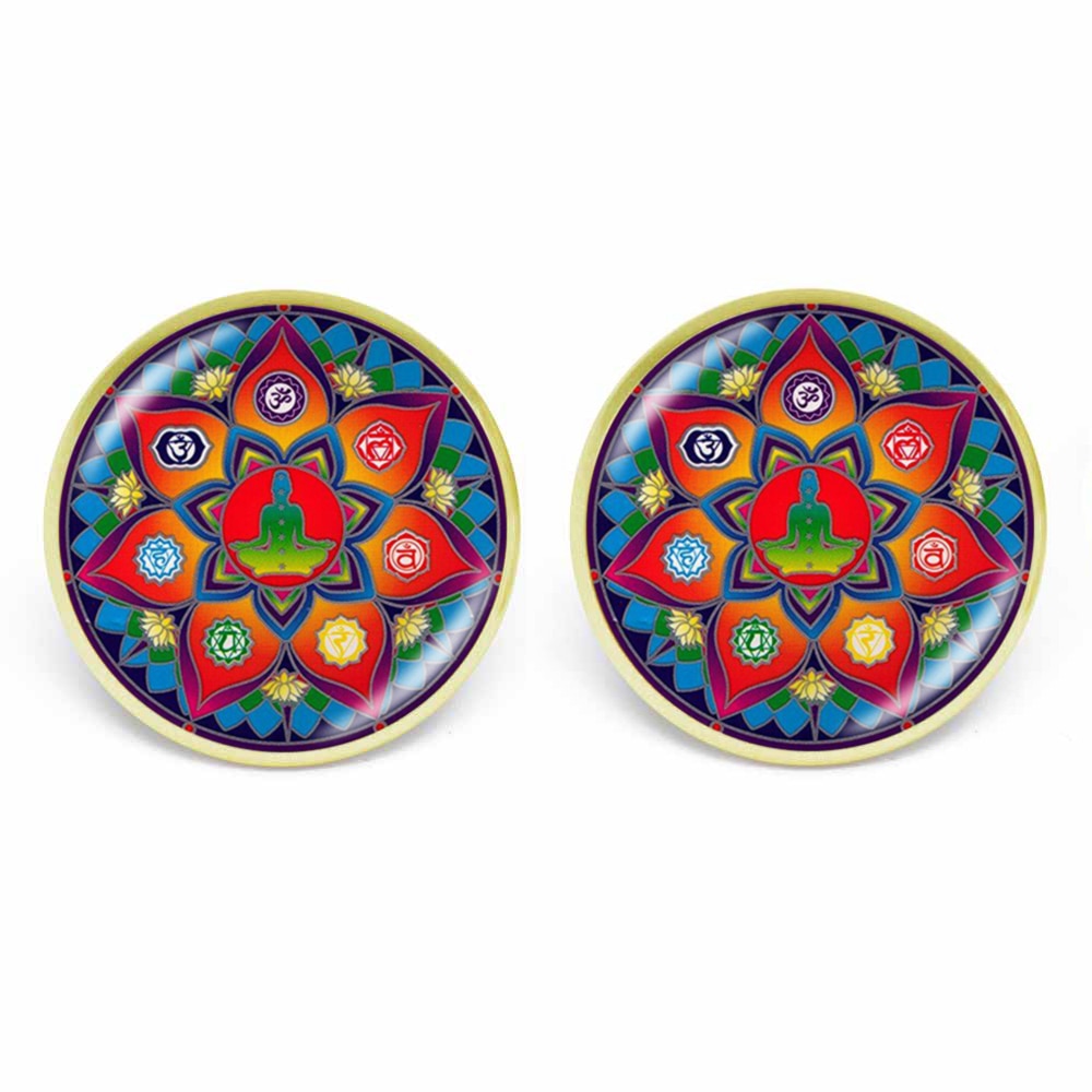 7 Chakra Reiki Photo Stud Earring