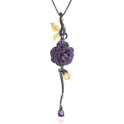 Rose Flower Pendant Necklace