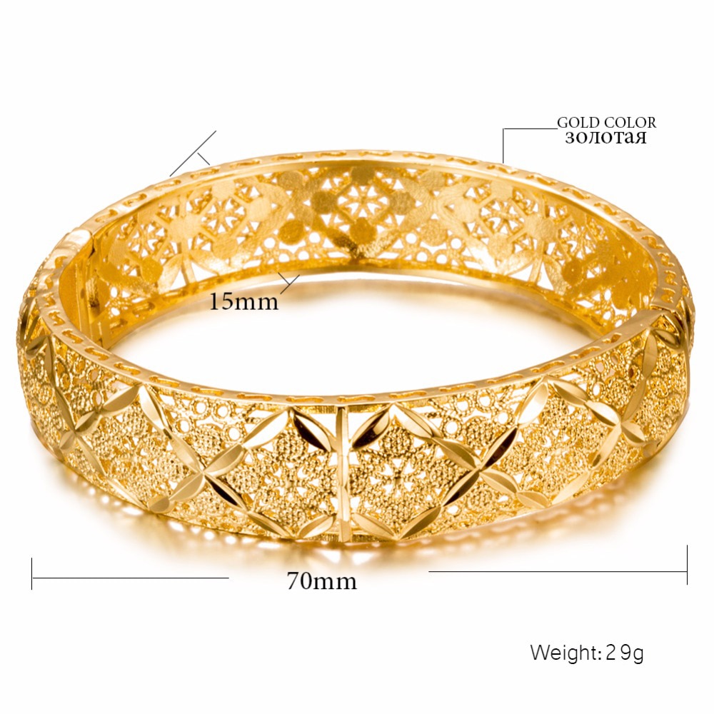 24k Gold Color Ethiopian Jewelry Bangles & Bracelet