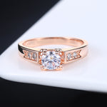 Zircon Cubic Zirconia 4 Claw Wedding Finger Ring