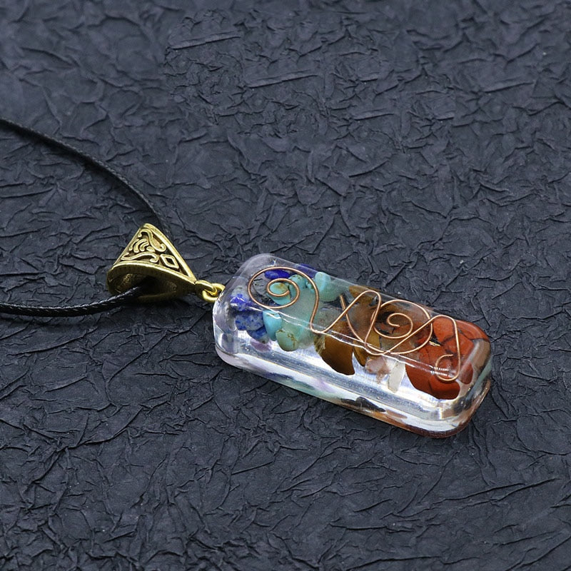 Natural Chakra Orgone Energy Pendant Necklace