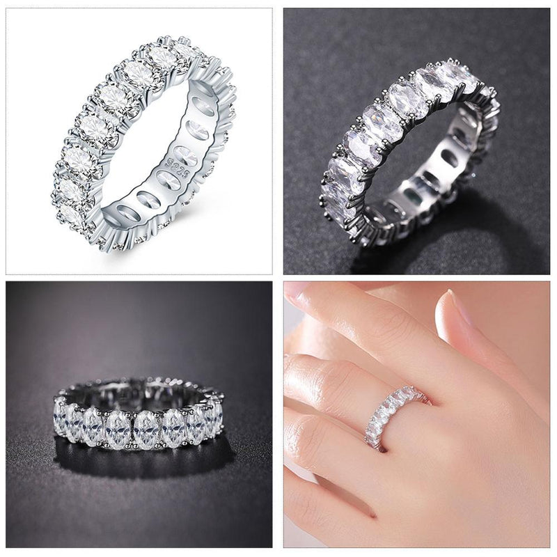 Wedding Bands Eternity Rings with Zirconia for Women