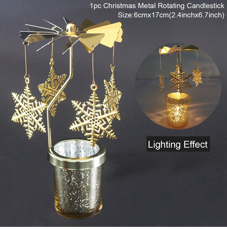 Metal Rotating Candle Holder