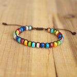 Woven Bracelet Natural Stone Boho Yoga Charm Bangle Fashion