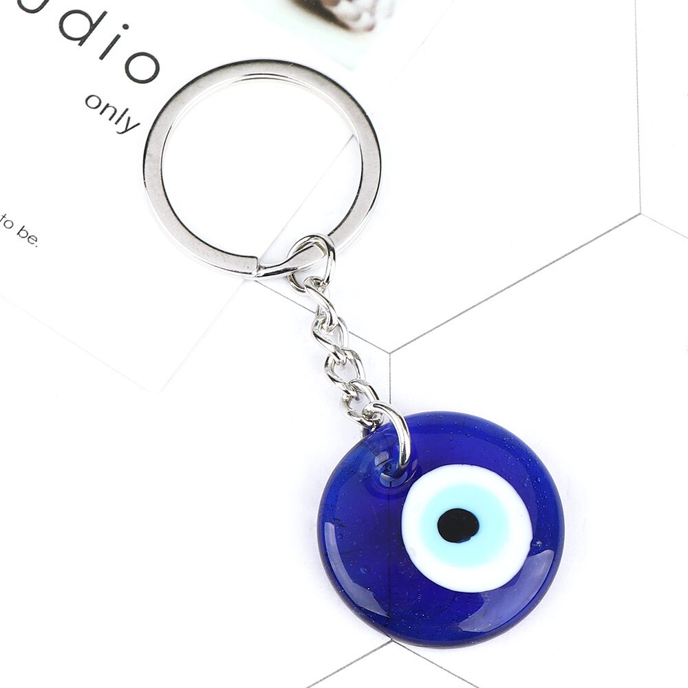 Turkish Greek Blue Eye Charm Pendant Keychain