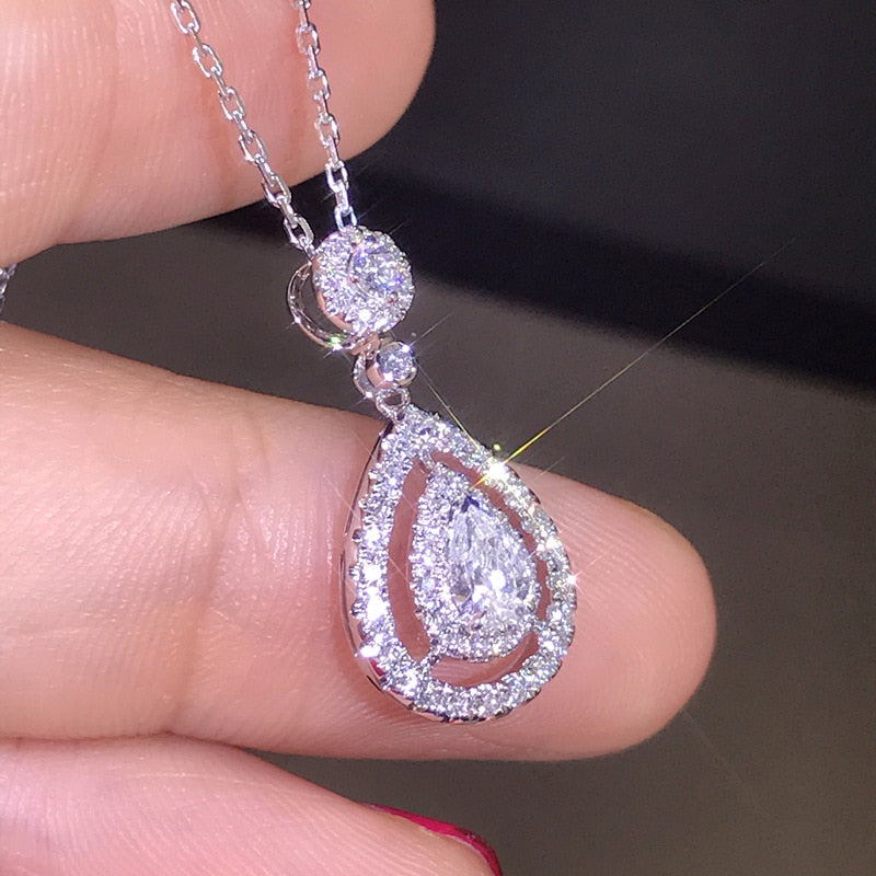 Solid 925 Silver Color Necklace