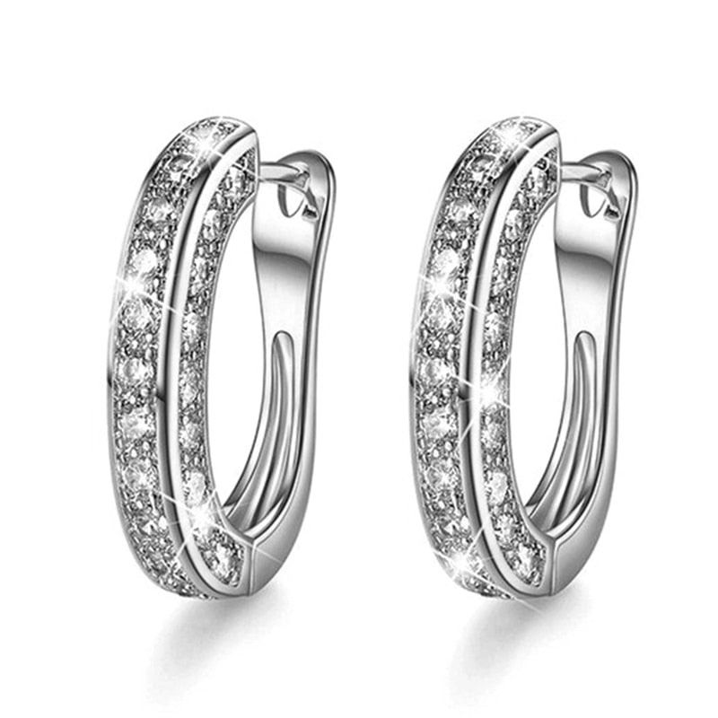 Luxury Austria Crystal  Wedding Jewelry Stud Earrings