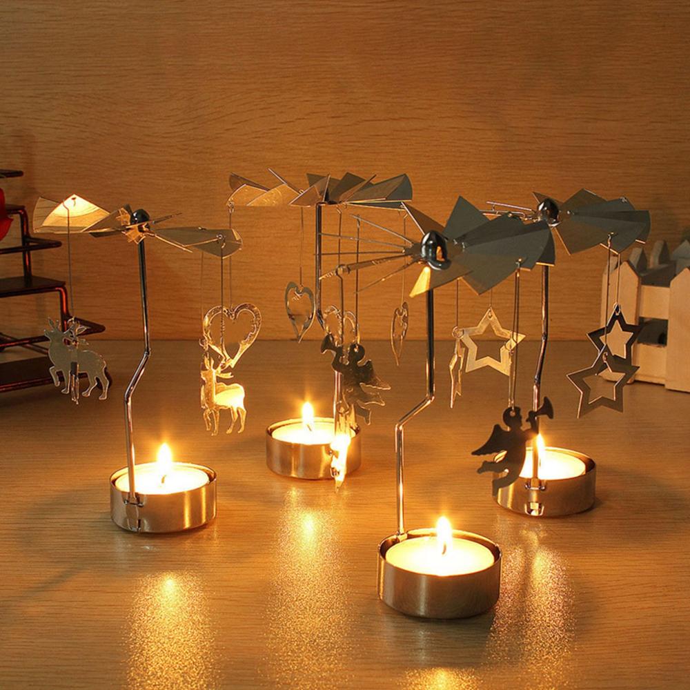 Metal Rotating Candle Holder