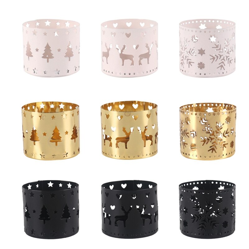 Christmas Lron Hollow Candle Holder