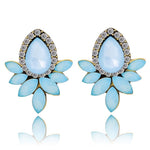 Fashion Crystal Water Drop Dangle Earrings