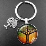Crystal Glass Tree of Life Keychain
