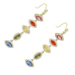 evil eye charm long dangle drop Earring