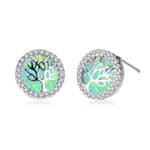 Tree Of Life Cubic Zirconia Stud Earrings