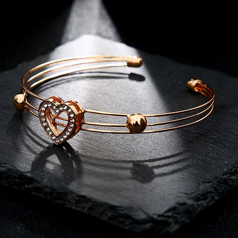 Anniversary Wedding Necklace Earrings Bangle Ring Set