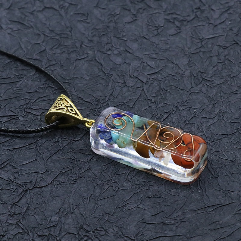 Natural Chakra Orgone Energy Pendant Necklace