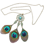 Feather Pendant Dreamcatcher Necklace