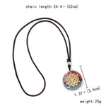 Geometric Pattern Chakras Orgonite Natural Stone Pendant