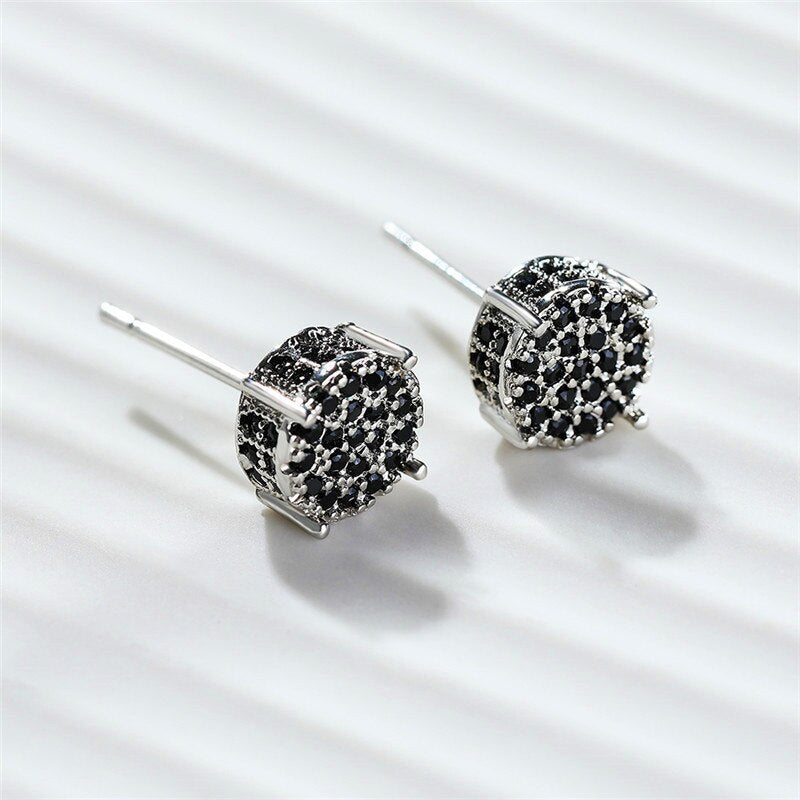 Luxury Full Crystal Round Earrings