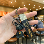 Cartoon Method Fighting Dog Keychains