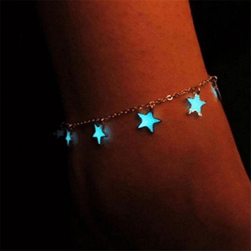 pentagonal star tassel anklet