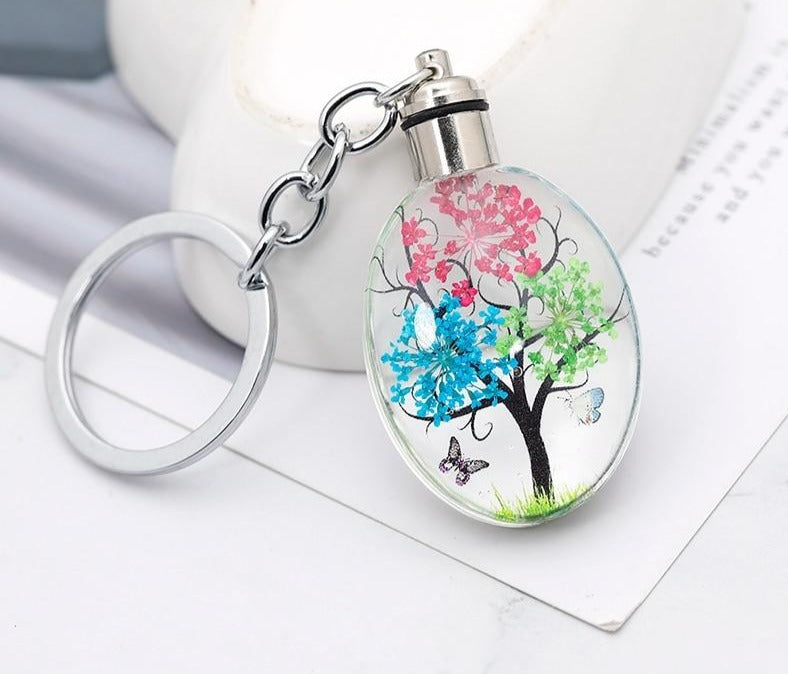 Silver Color Tree Keyring