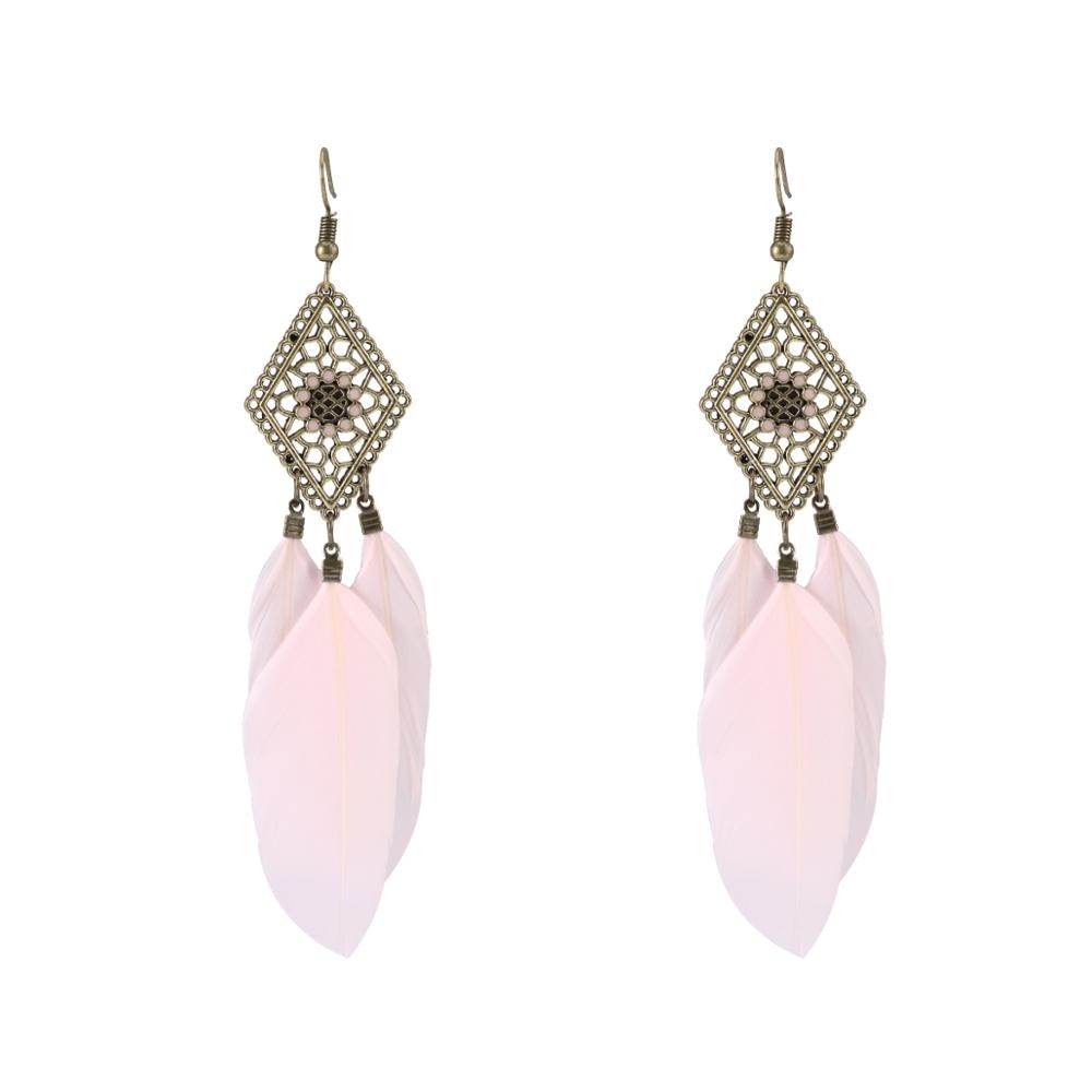 Fringed water drops earrings