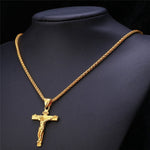 Religious Jesus Cross Necklace for Men's Fashion