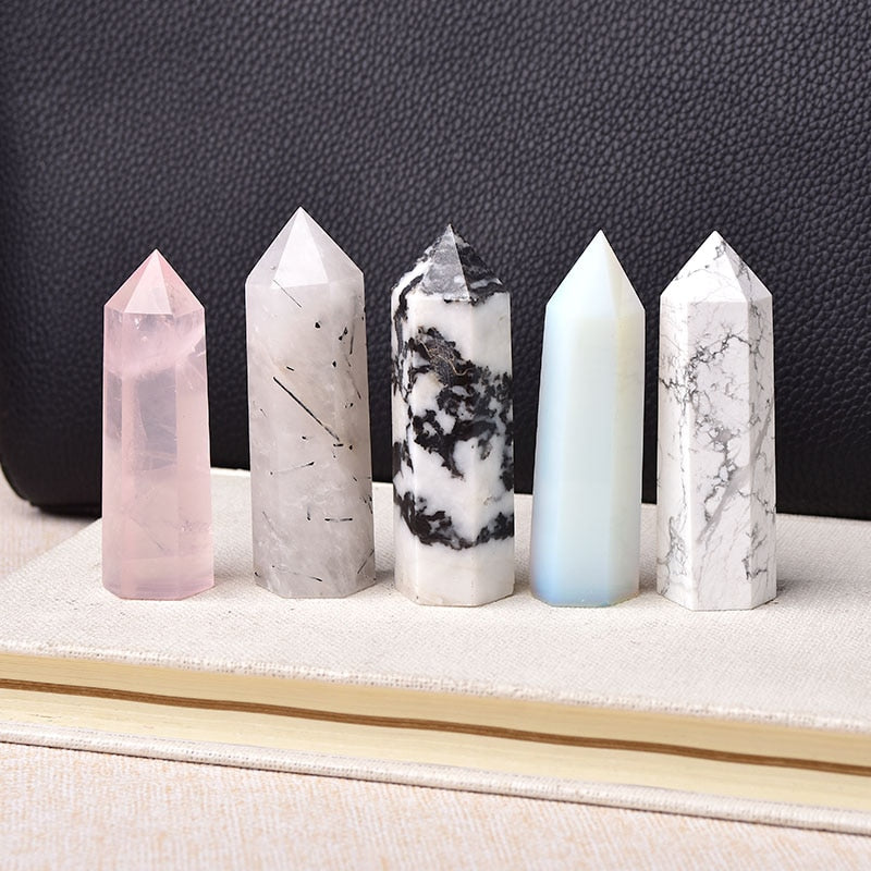 Natural Stones Crystal Point Wand Amethyst Energy Stone