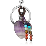  Pink Quartz Tiger Eye Keyring