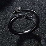 Double Head Snake Adjustable Rings