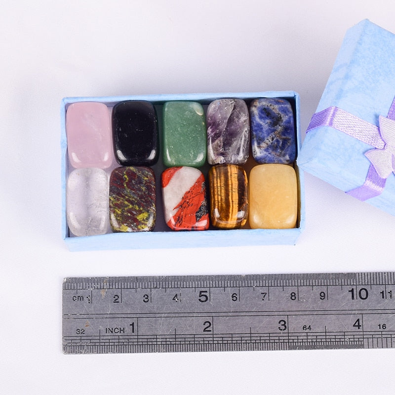 Natural Tumbled Stone 15-20mm Mix Rock And Quartz Rose Bead Chakra Healing Crystal