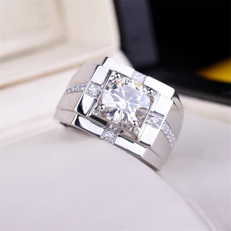 Classic High Carbon Men'S Finger Ring
