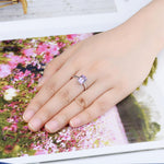 Natural African Amethyst Silver Women's Ring