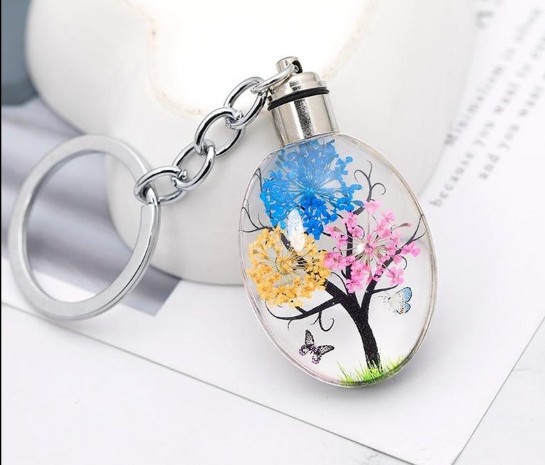 Silver Color Tree Keyring