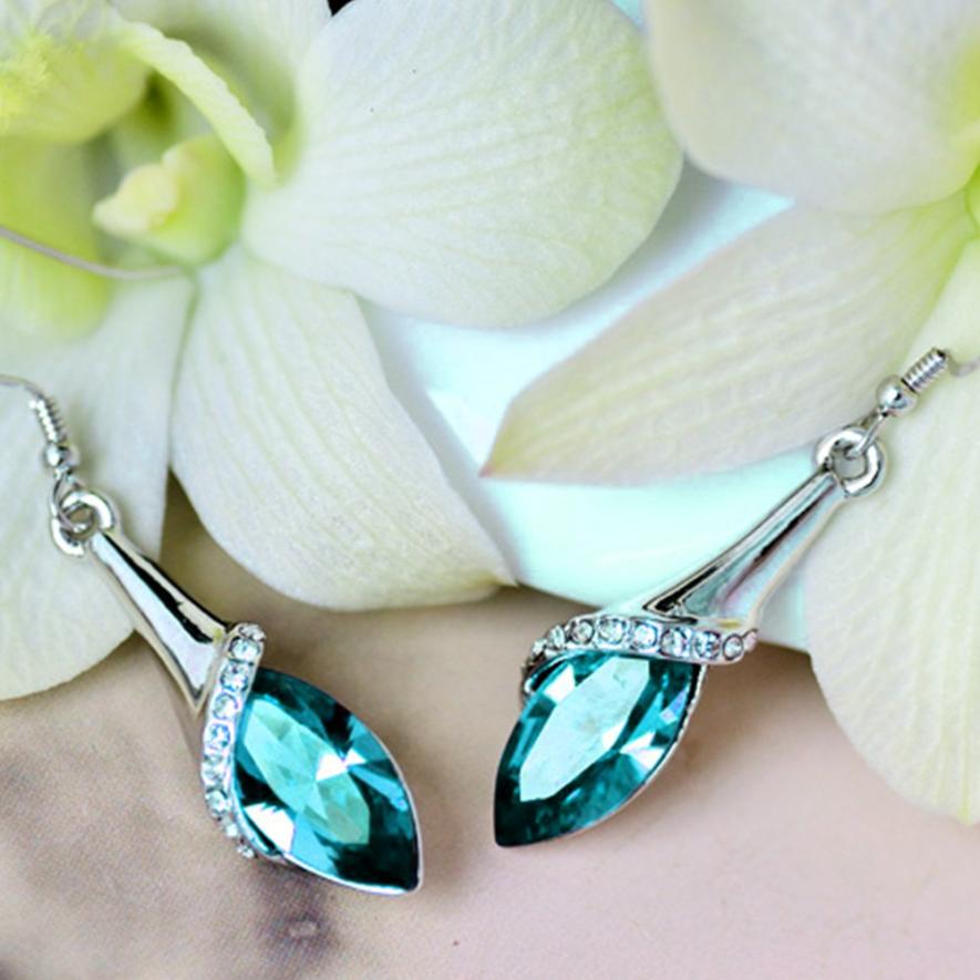 Ethnic Rhinestone Crystal Drop Earrings
