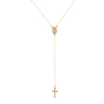 Christian Cross Bohemia Religious Rosary Pendant Women  Necklace
