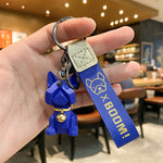 Cartoon Method Fighting Dog Keychains