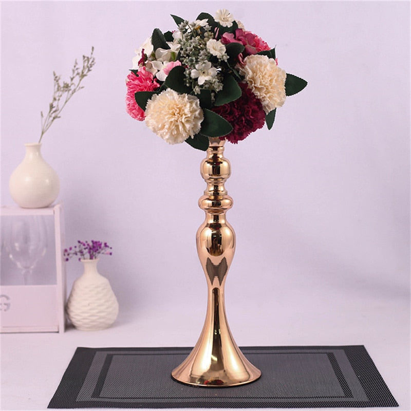 Metal Candle Holders Flowers Vase Candlestick