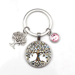 Crystal Stone Tree of Life Statement Keychain