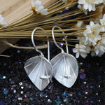 925 sterling silver Long Flower Earrings