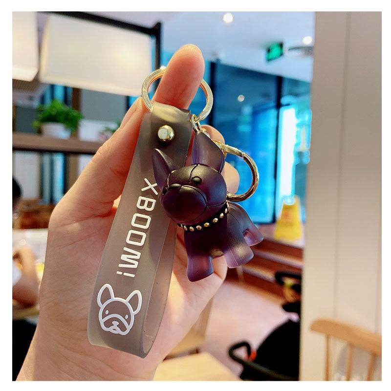 Cartoon Method Fighting Dog Keychains