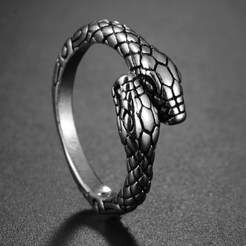 Double Head Snake Adjustable Rings