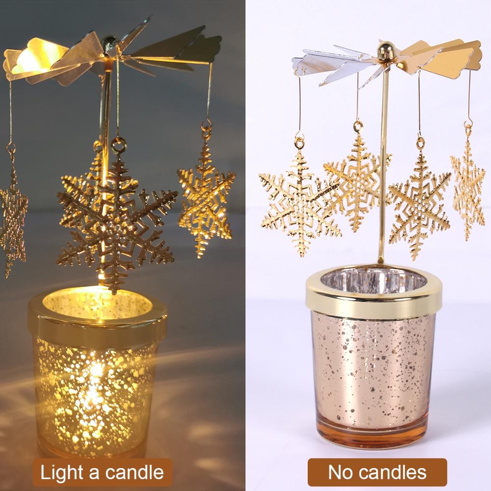 Metal Rotating Candle Holder