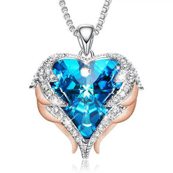 Heart Pendant Women Silver Color Necklace