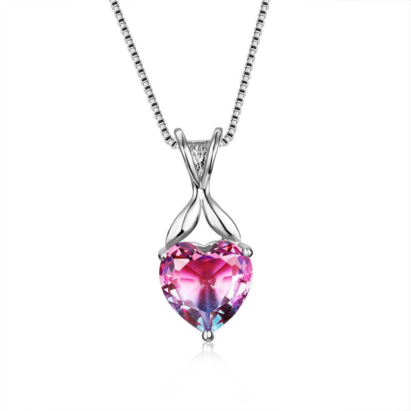 Rainbow Gradient Zircon Necklaces