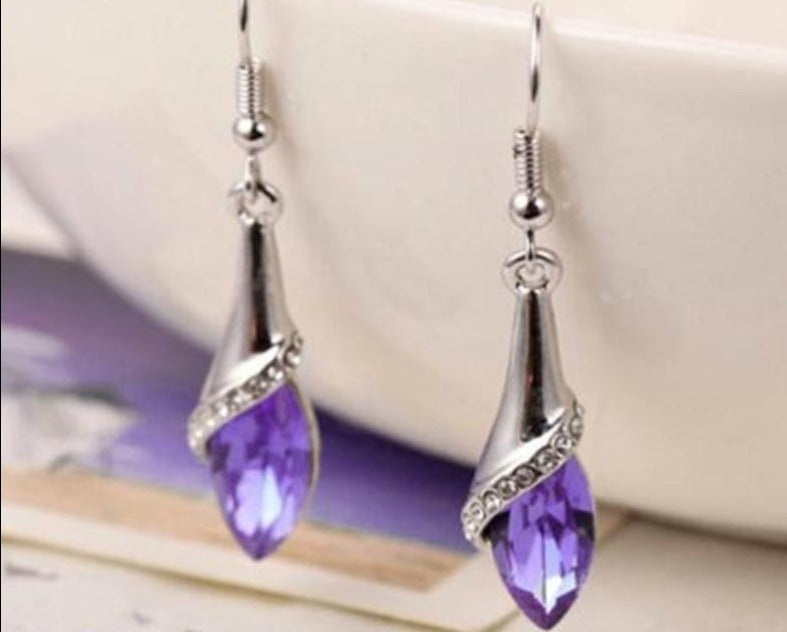Ethnic Rhinestone Crystal Drop Earrings